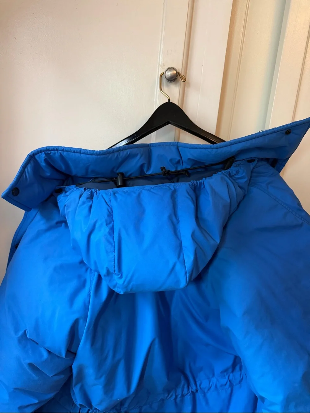 Vintage The North Face Blue Down Parka Jacket w/ Removable Hood – Men’s Large